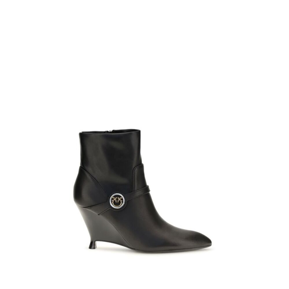 Pinko Women Gwen Leather Ankle Boots
